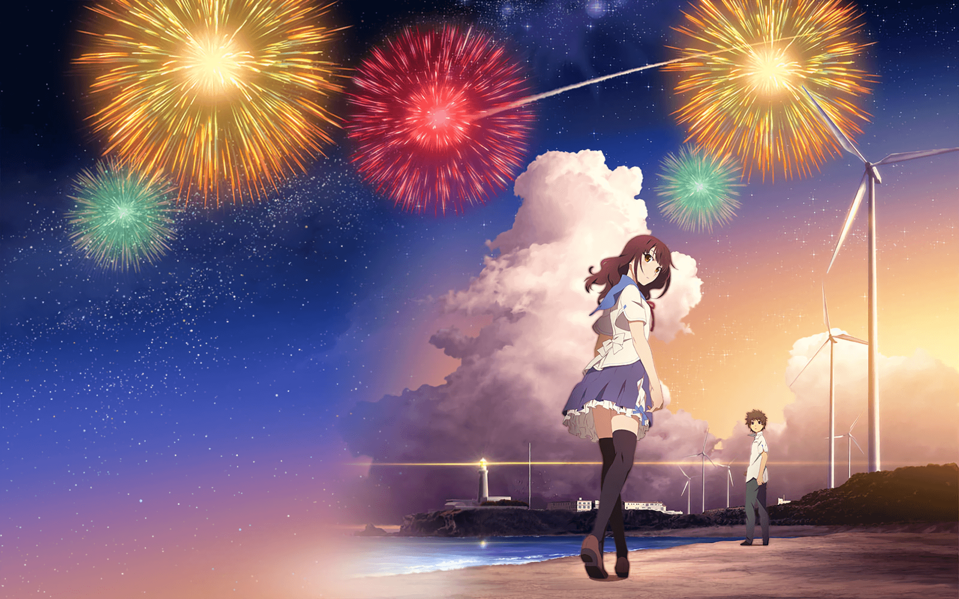 Uchiage Hanabi, Shita kara Miru ka? Yoko kara Miru ka?